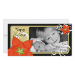 Contemporary Holiday Poinsettia photo cards