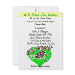 Contemporary Las Vegas St Patrick's Day Wedding invitations