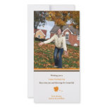 Contemporary leaf Thanksgiving photo greeting photo cards