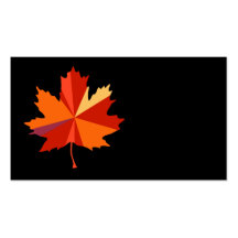 Contemporary Maple Leaf Business Card Template