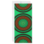 Contemporary orange and green circles rack cards
