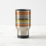 Contemporary orange and yellow horizontal stripes coffee mug