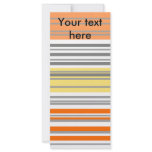 Contemporary orange and yellow horizontal stripes rack cards