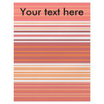 Contemporary pink white and orange stripes flyers