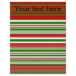 Contemporary red green and white stripes flyers