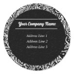 Contemporary Waves in Black Address Labels stickers