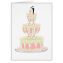 Contemporary Wedding Cake with Wine Glass Tiers cards