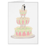 Contemporary Wedding Cake with Wine Glass Tiers cards
