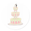Contemporary Wedding Cake with Wine Glass Tiers stickers