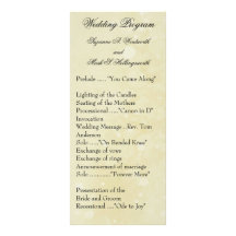 Contemporary Wedding Programs Custom Rack Card