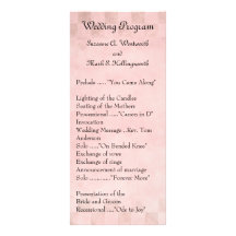 Contemporary Wedding Programs - Pink Rack Cards