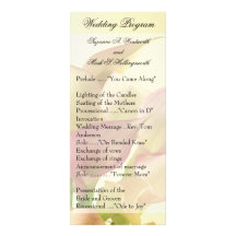 Contemporary Wedding Programs Personalized Rack Card