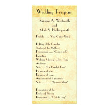 Contemporary Wedding Programs Sunny Customized Rack Card