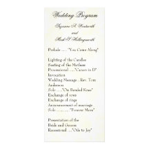 Contemporary Wedding Programs Yellow Full Color Rack Card