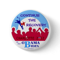Continue Recovery Democrats Charlotte OBAMA/BIDEN  Button