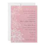 Contoured Bloom Blush Wedding Invitation