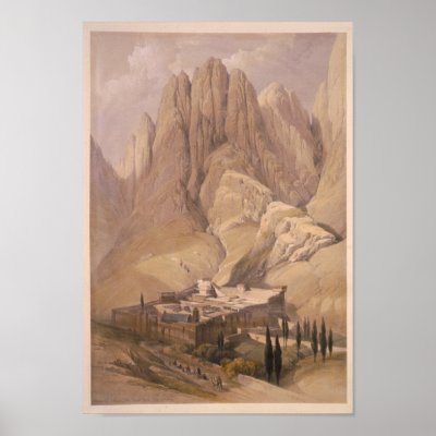 Convent of St. Catherine with Mount Horeb. Feb. 11 Posters by ZephyrusBooks