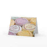Conversation hearts candy I Love You Forever photo cards