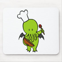 Cook Along With Cthulhu Mouse Mat