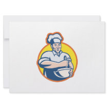Cook Chef Baker With Mixing Bowl Retro