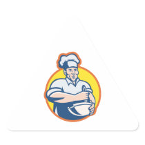 Cook Chef Baker With Mixing Bowl Retro