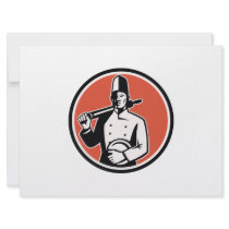 Cook Chef Baker With Roller Retro