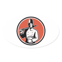 Cook Chef Baker With Roller Retro