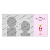 Cook in Pink and White. Customized Photo Card