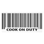 cook on duty icon personalized photo card