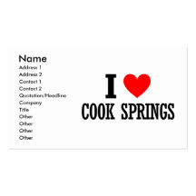 Cook Springs, Alabama City Design Business Card Templates