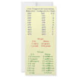 Cookbook Book Marker rack cards