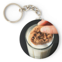 Cookie and a Glass of Milk  Keychain