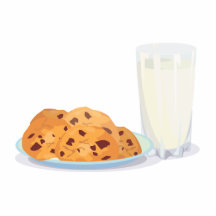 cookies and milk acrylic cut outs