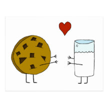 Cookies and Milk Postcard