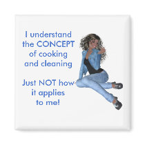 cooking and cleaning??? refrigerator magnet
