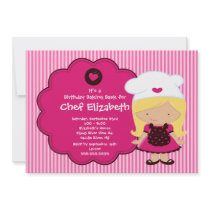 Cooking Baking Birthday Party Invitation