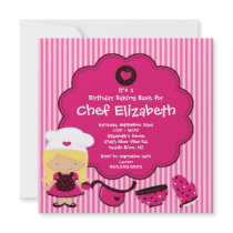 Cooking Baking Birthday Party Invitation
