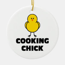 Cooking Chick Christmas Tree Ornaments