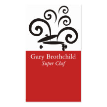 Cooking pot big curly steam chef catering busin... business card