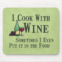 Cooking with Wine Mouse Mat