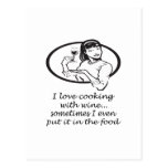 Cooking With Wine Post Card