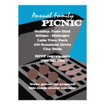 Cookout/ Picnic Personalised Invitation