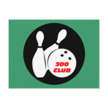 Cool 300 bowling postcard