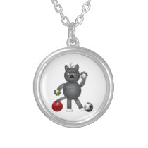 Cool "3-D" Alley Cat Athlete Necklace