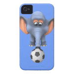 Cool 3d Football Elephant (editable) iPhone 4 Case