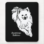 COOL American Eskimo mousepad (black/white)