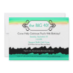 Cool and Contemporarty Colour Splash Greens invitations