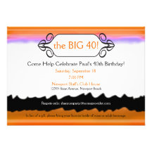 Cool and Contemporarty Colour Splash Oranges Personalized Announcements
