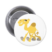 Cool and Cute Cartoon Camel Button Badge