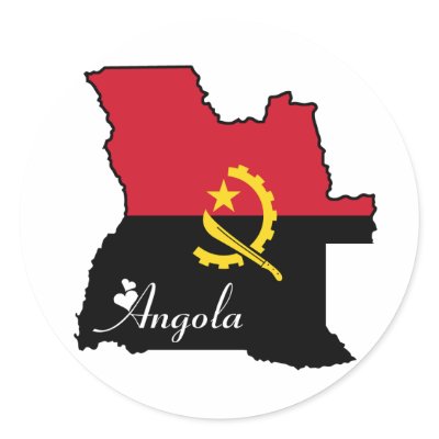 Cool Angola Round Sticker by worldtees